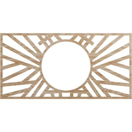 Ekena Millwork Hoover Wood Fretwork Pierced Ceiling Medallion, Red Oak, 30"W x 15"H x 11 1/8"ID x 3/8"T CMWP30X15X0375HORO